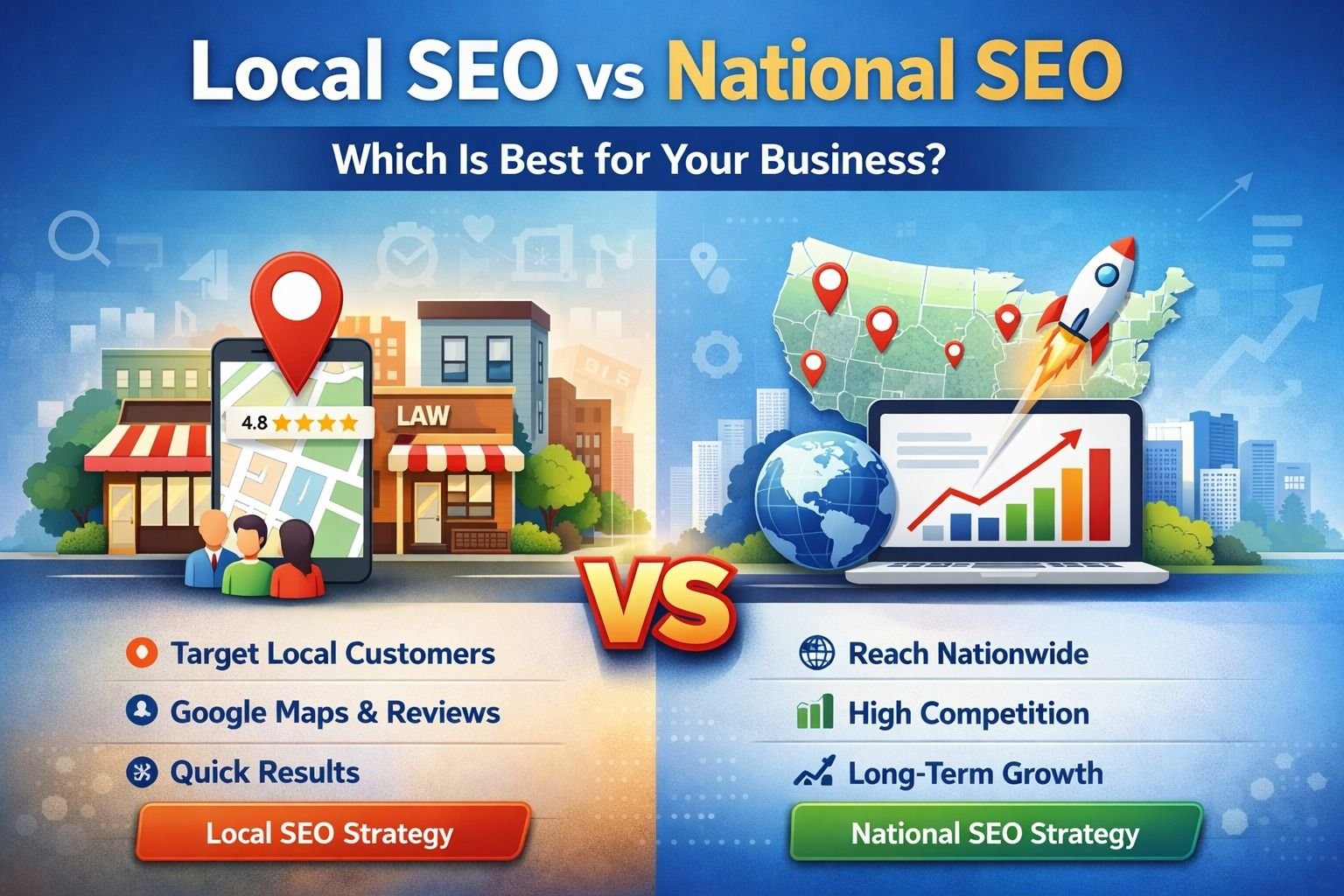 Local SEO vs National SEO